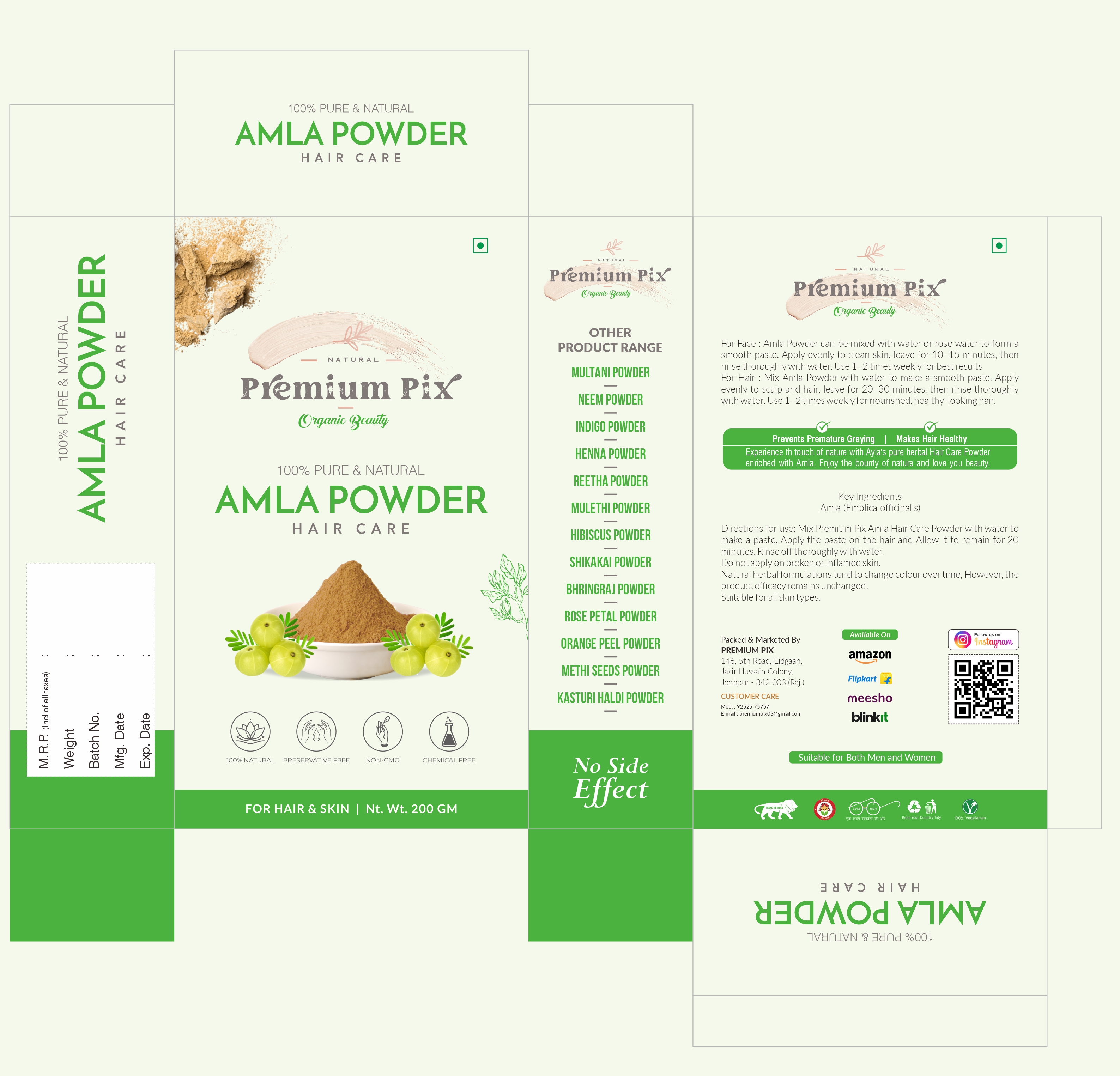 Premium Pix Amla Powder Hair Care