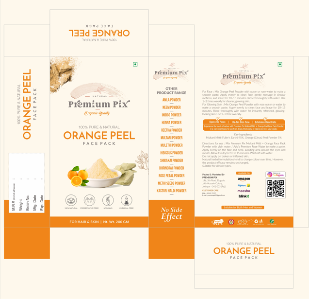 Premium Pix Orange Peel Face Pack