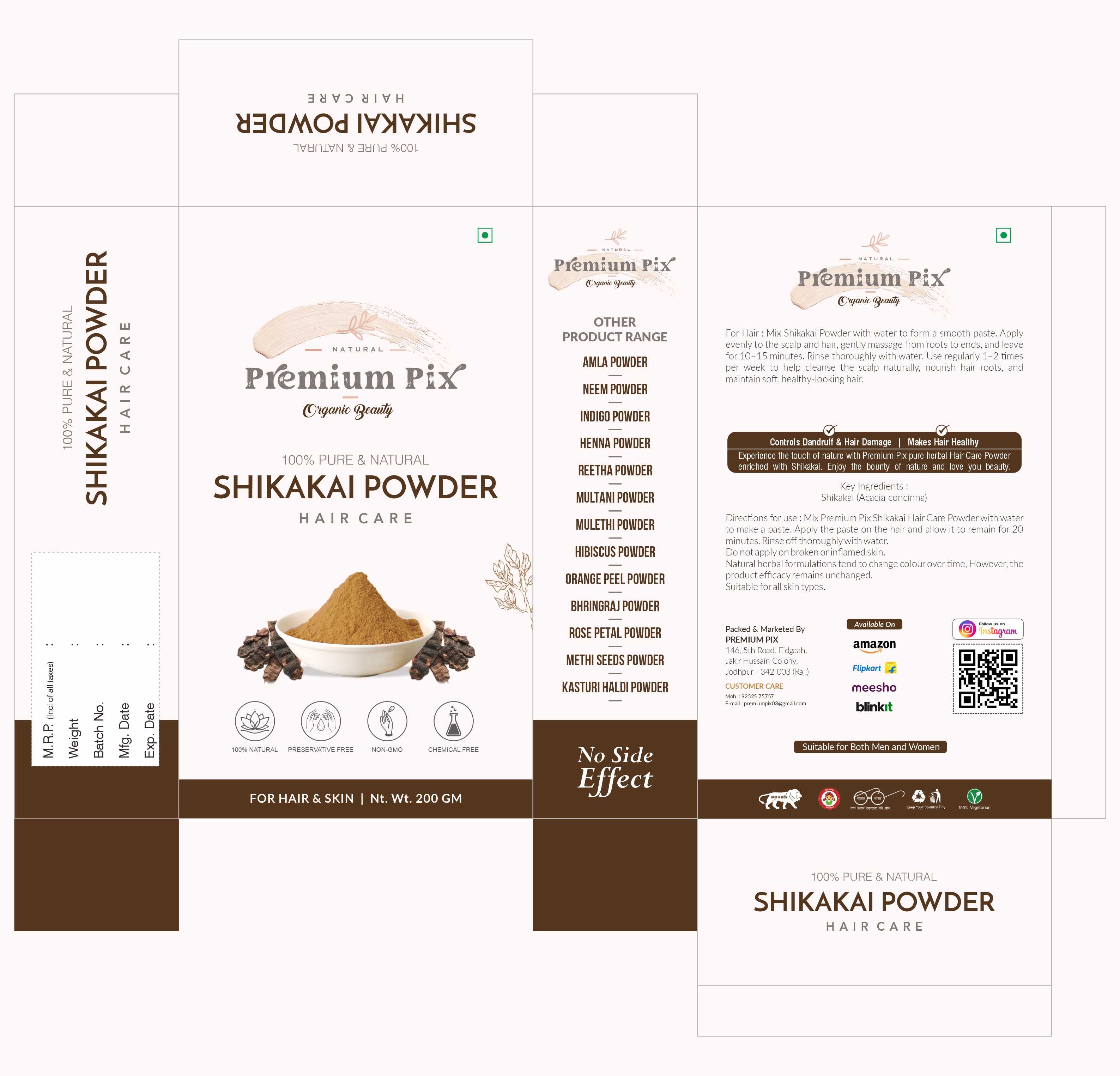Premium Pix Shikakai Powder Hair Care