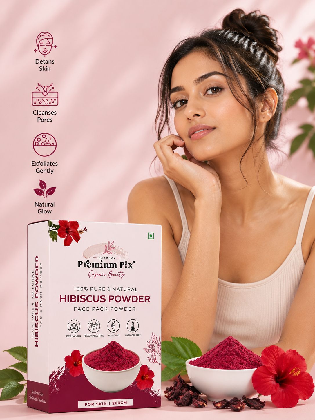 Hibiscus Powder Skin Rejuvenation Service