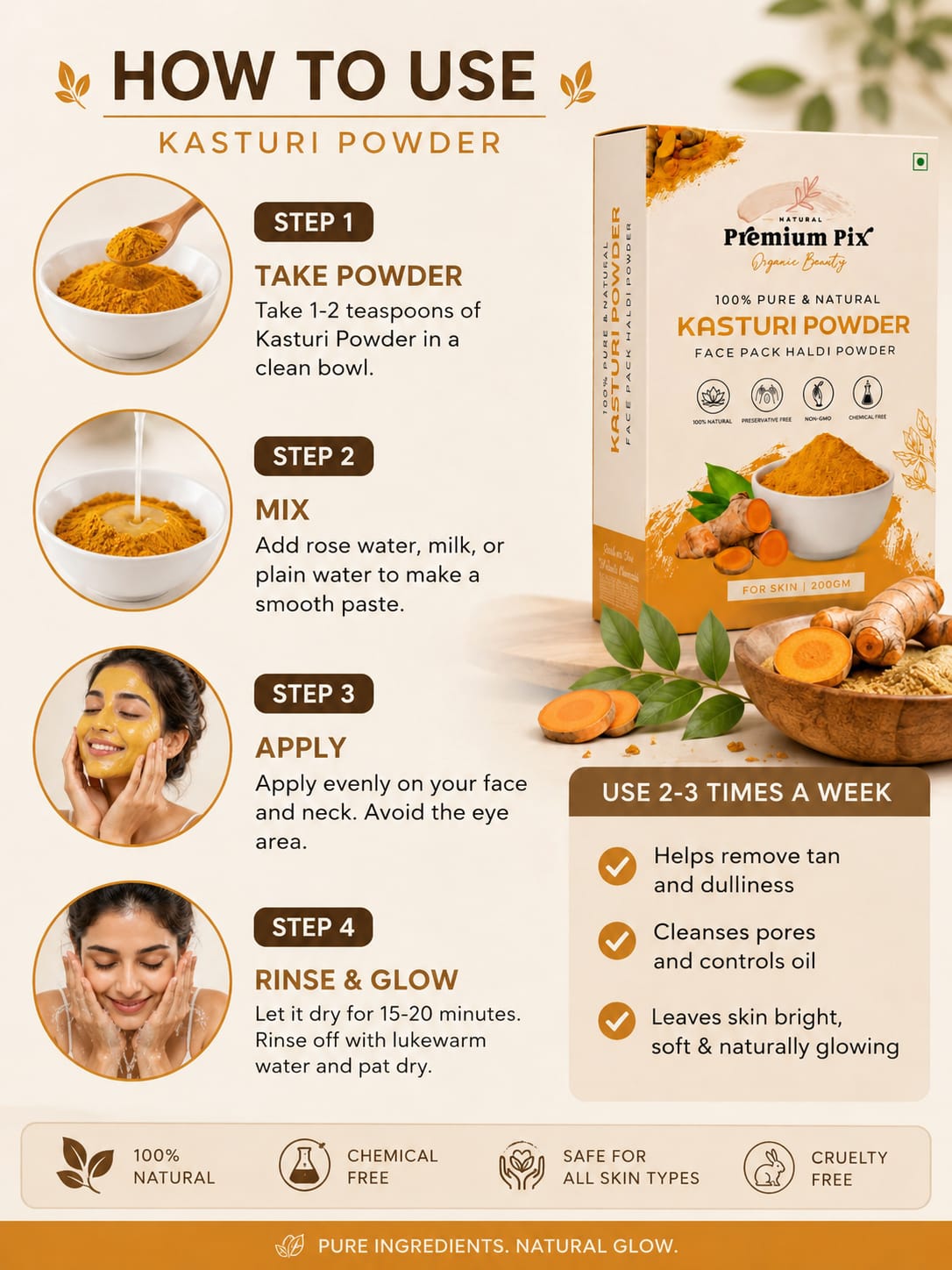 Kasturi Haldi Face Pack Application Service