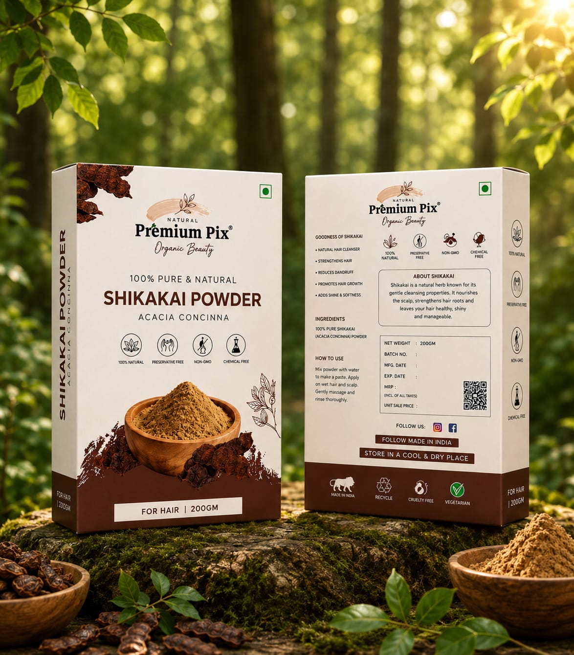 Premium Pix Shikakai Powder – Acacia Concinna